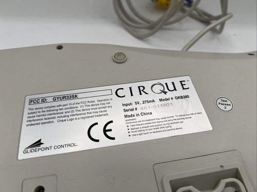VTG Cirque Glidepoint Windows 95 Wave Keyboard 2 Wired Ergonomic GKB380 - Picture 12 of 14