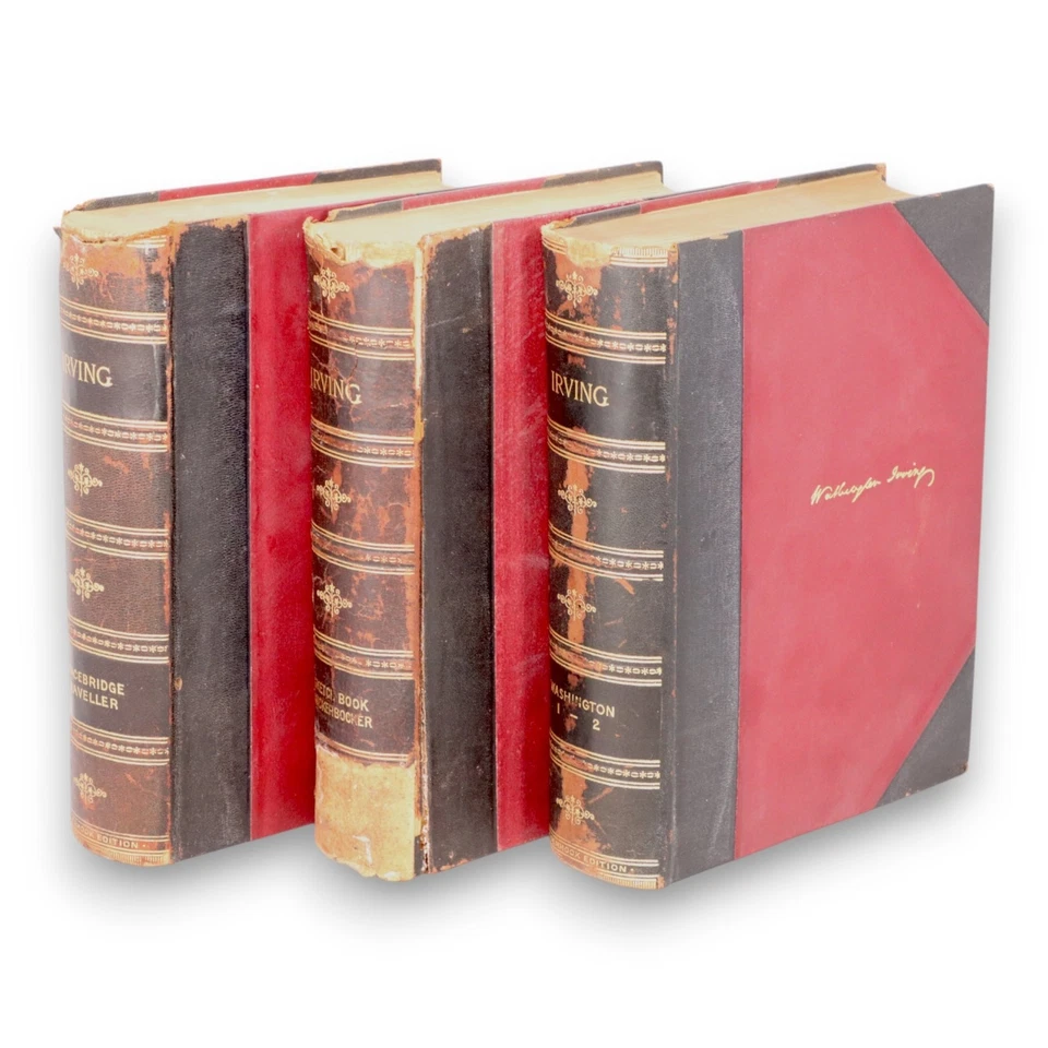 Washington Irving The Works of Kinderhook Edition 3 Vol GP Putnam 1880 - Image 3 of 4