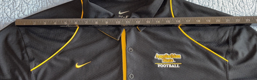 Appalachian State Football Nike Dri-FIT Polo Shirt Men’s XL Black Gold Athletic - Picture 6 of 11