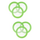  2 Stück BESTONZON 3 Stück Silikon-Backmatte, rund, hitzebeständig, Grillmatte,