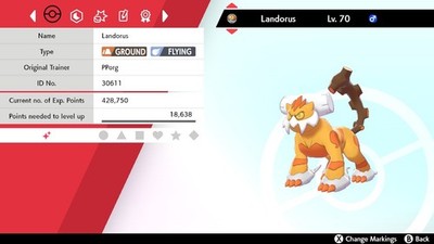 Pokemon Schwert & Schild Shiny Teheran Forme Landorus 6IV Max EVs