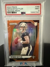 2024 Panini Prizm Spencer Rattler #388 Orange Prizm /249 RC PSA 9 Saints Rookie 