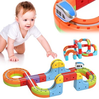 Elektrisches Eisenbahn Spielzeug Set mit Licht und 360° Looping für Kinder