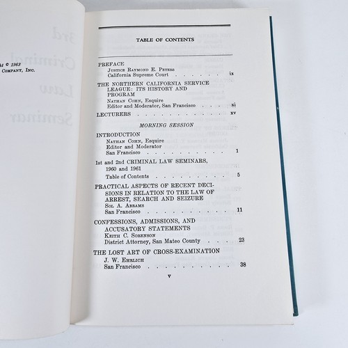 Criminal Law Seminar - Edited By Nathan Cohn - 1963 Hardcover- RARE! - Picture 8 of 10