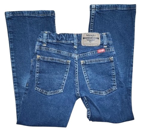 Wrangler Classic Boot Cut Jeans Boys Size 8 Slim Adjustable Waist Cowboy School - Picture 3 of 8
