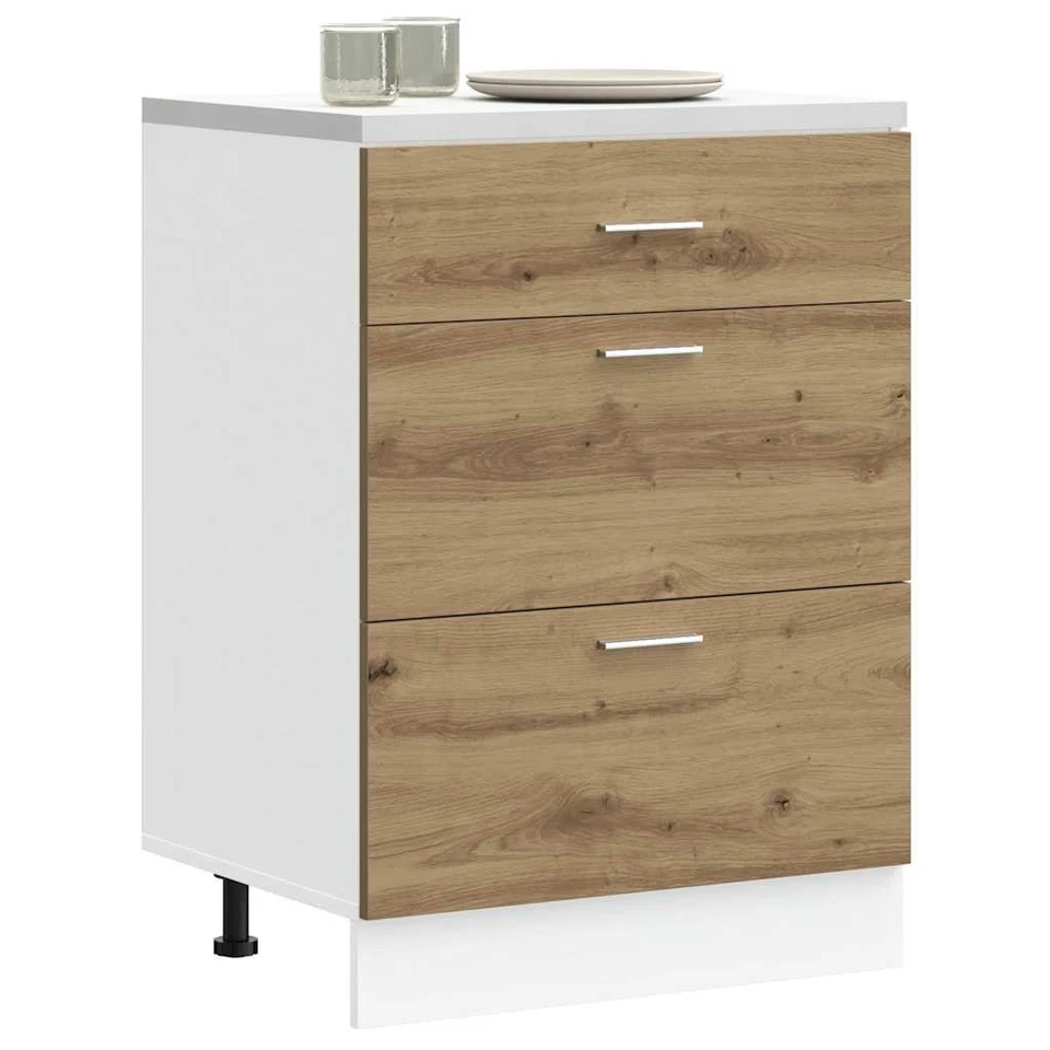 Armario Inferior Alacena Colgante Estante de Almacenaje de Cocina Madera vidaXL - Imagen 2 de 4