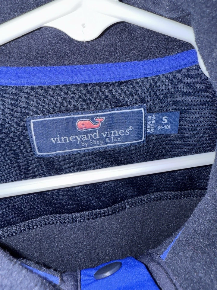 NWOT VINEYARD VINES NAVY BLUE FLEECE SHEP PULL OVER SIZE S 8-10 - Image 3 of 4
