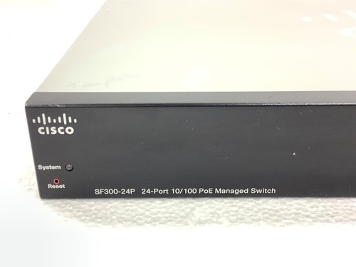 Cisco SF300-24P 24-Port 10/100 PoE Managed Ethernet Switch WORKING FREE SHIPPING - Afbeelding 9 van 11
