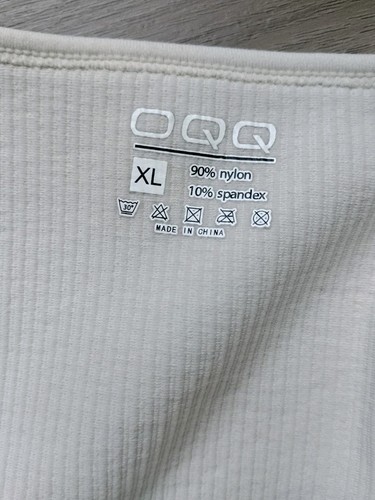 OQQ Bodys Creme & Braun Gr. XL Neu OHNE Etikett 2 Druckknöpfe ohne Bügel - Bild 5 von 11