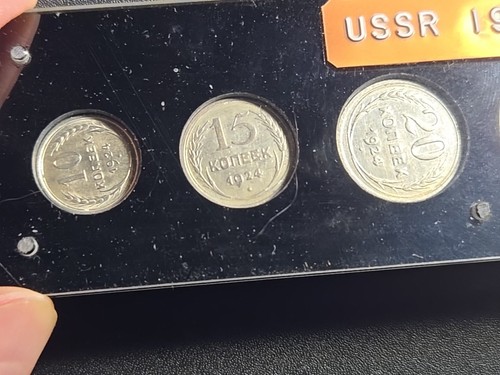 Juego de 5 monedas de plata Rusia 1924 - detalles como nuevos (sumergidas con algunas líneas de pelo) - Imagen 6 de 21