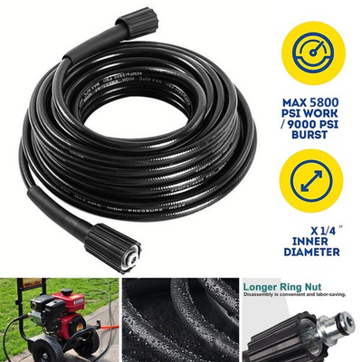 #ad High Pressure Washer Hose 50ft 5800PSI M22 14mm Power Washer Extension Hose US $24.98