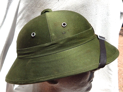Vietnam Army Soldiers Green Pith Helmet, New Old Stock - Picture 2 of 4