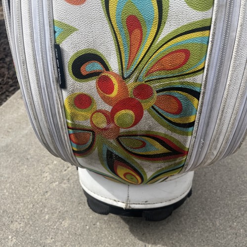 Loudmouth Golf Club Bag White Colorful Caddy Rare Stand 6 Way Read Description - Picture 7 of 19
