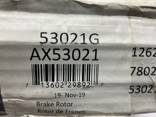 (2) Auto Extra AX53021 Rear Disc Brake Rotors - Picture 5 of 5