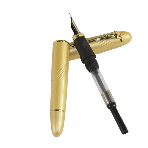Penna stilografica Gullor Jinhao 450 pennino normale dorata con cartucce di inchiostro a 5 colori - Foto 4 di 4