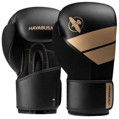 Hayabusa S4 Boxhandschuhe schwarz/gold 10-16oz | Anfänger Trainingshandschuhe UK