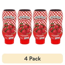 Strawberry Fruit Spread Squeeze Pack 4 Count 20 oz Jam Preserves