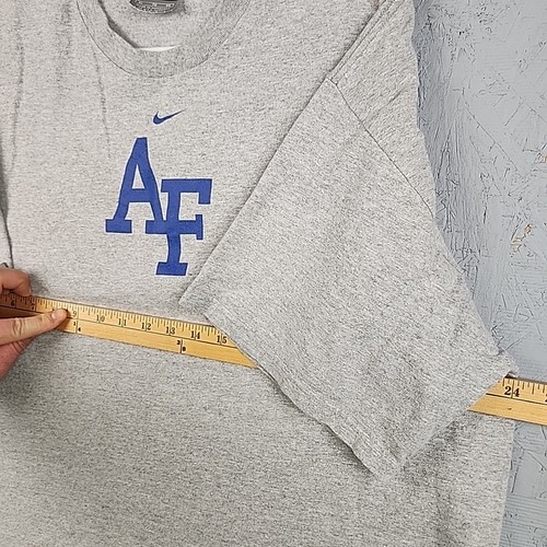 Camicia Vintage Nike Air Force Flacons Uomo XL Grigio Centro Swoosh Logo Grafico Y2K - Foto 4 di 8