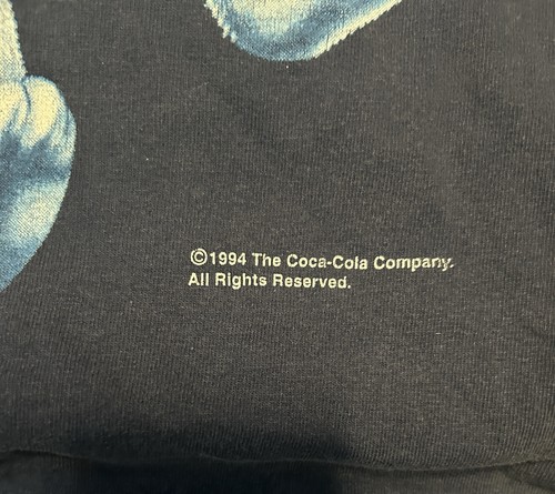Vintage Coca Cola Eisbär T-Shirt Coke 1994 Einzelnaht doppelseitig Größe L - Bild 5 von 5