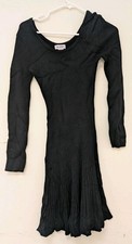 Say What Womens Large Sweater Dress Black Knit Stretch Long Sleeve Bodycon Midi