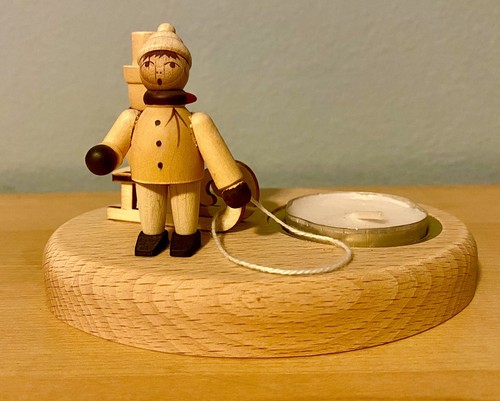 Saico Christmas Wooden Tealight Holder Erzgebirge Germany New In Original Box - Picture 1 of 10