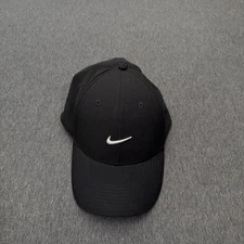 Nike Club Cap L/XL Black Dri Fit Plain Logo Adjustable