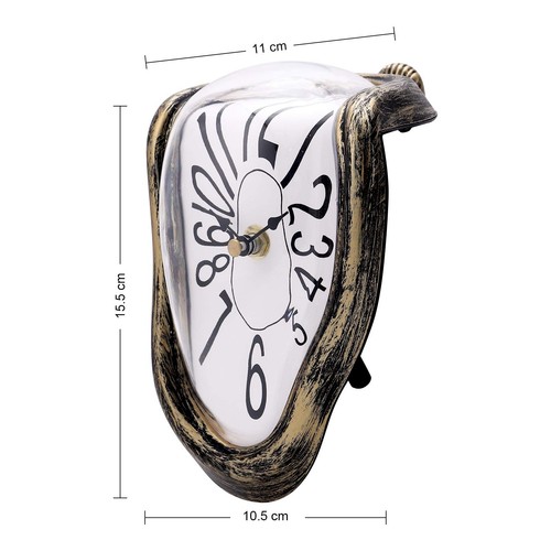 Lafocuse Silent Melting Clock Antique Gold Salvador Dali Watch Melted Clock S - Picture 7 of 9