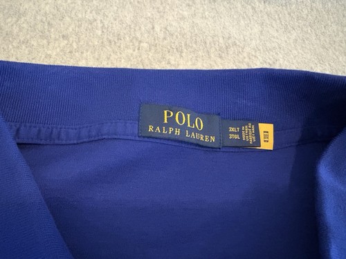 Polo Ralph Lauren Solid Blue Short Sleeve Shirt w/ Pony Soft Touch Mens 3XLT NWT - Picture 2 of 5