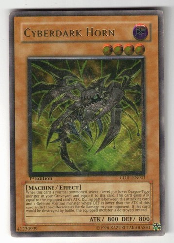 CYBERDUNKLES HORN CDIP-DE001 ULTIMATE RARE 1.AUFLAGE YUGIOH LEICHT BESPIELT