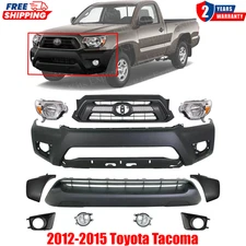 Front Bumper Cover Textured & Grille Assembly Kit For 2012-2015 Toyota Tacoma