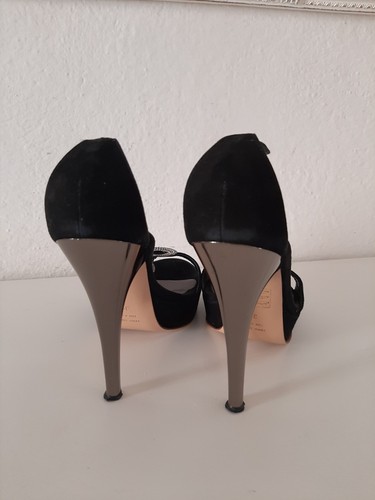 Scarpe sandali gioiello ROSSO RUBINO tg 39 100% pelle colore nero - Foto 12 di 15