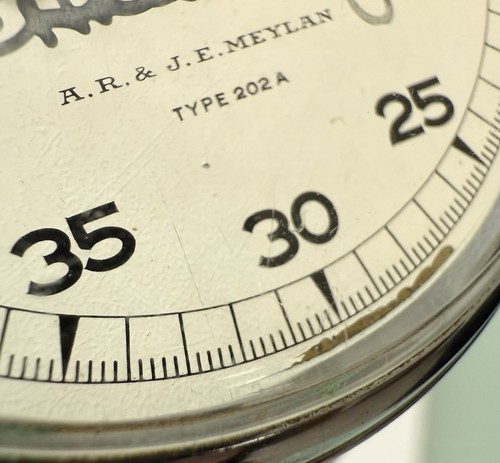 Vintage A.R. & J.E. MEYLAN TYPE 202 A Stopwatch 50mm WORKS Has Signature On Dial - Picture 9 of 15