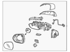 Genuine GM Primed Driver Side Door Mirror Housing 42800082