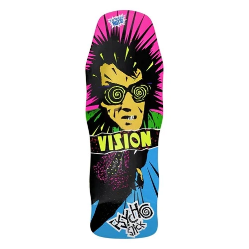 VISION ORIGINAL PSYCHO STICK SKATEBOARD DECK-REISSUE-10" x 30"- BLUE