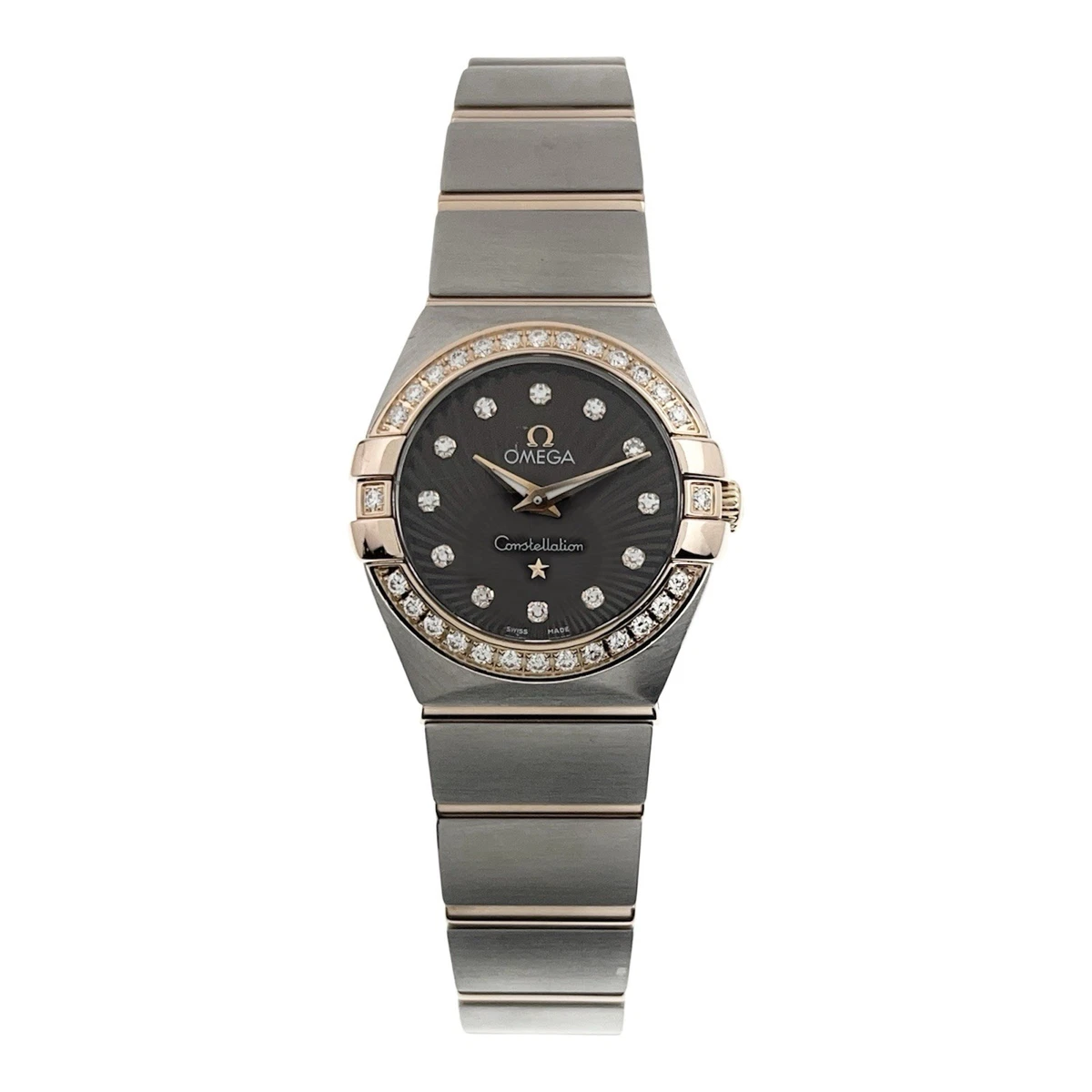 Omega Constellation Rose Gold & Steel Brown Dial 24mm Quartz 123.25.24.60.63.001 Omega Constellation steel / gold quartz Kal. 1376 Ref  main image 4