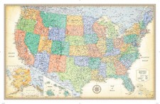 Rand McNally Classic Edition U.S. Wall Map   Paper Rolled