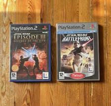 Vintage original PlayStation 2 Star Wars Episode III and Star Wars Battlefront