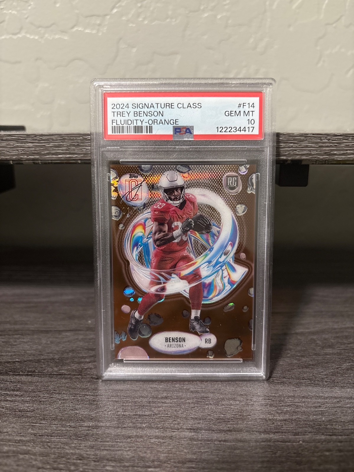 Trey Benson Topps Signature Class Fluidity #F14 Orange