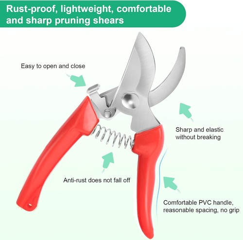 Premium garden shears, pruning scissors gardening tools, pruners for flower, ... - Picture 2 of 9