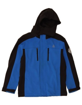 Reebok Jungen Windbreaker Jacke mit Kapuze 14-15 Jahre Large blau Colourblock GB12