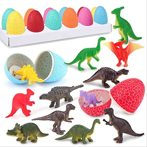 12 Dinosaurier Eier Spielzeug, Überraschungspaket mit 12 einzigartigen Dinosaurier Figuren, Goodie - Bild 2 von 7