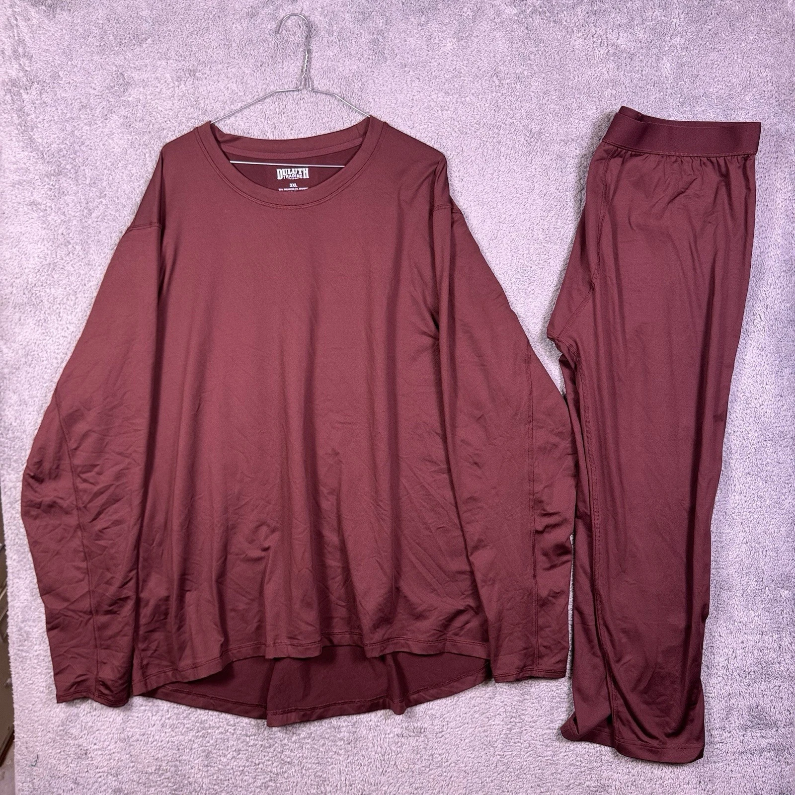Duluth Trading Baselayer Men’s 3XL XL Set 2 Piece Shirt Pants Devil Track Fleece