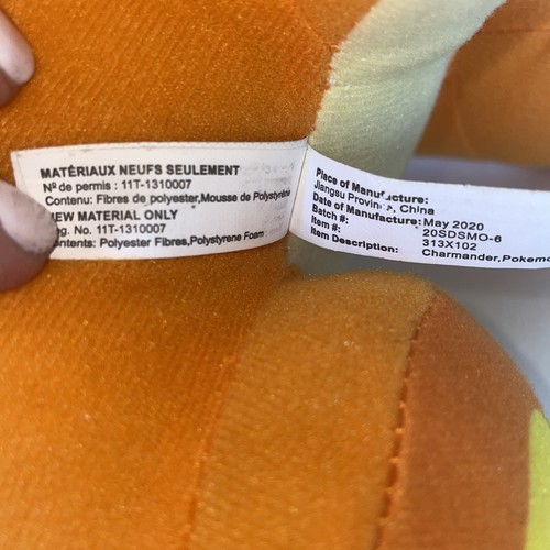 2020 POKEMON 🔥 CHARMANDER PLUSH with Flame Tail 14" AUTHENTIC Toy Factory - Picture 14 of 16