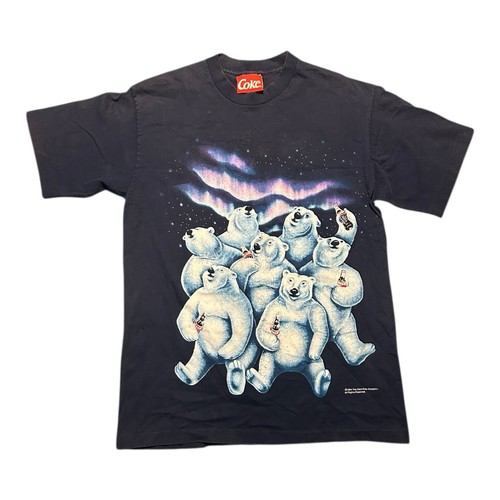 Vintage Coca Cola Eisbär T-Shirt Coke 1994 Einzelnaht doppelseitig Größe L