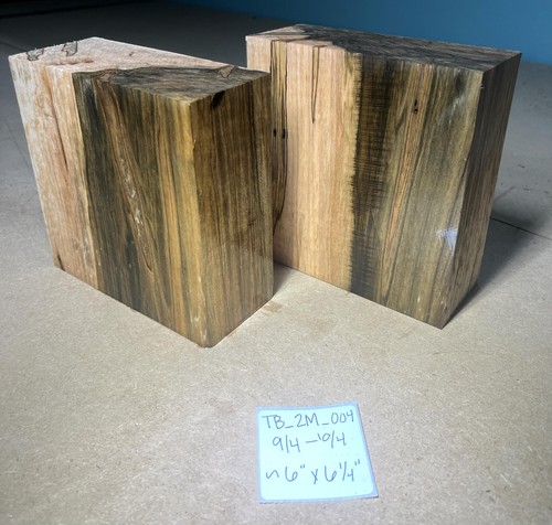 Ambrosia Maple Turning Blanks Set of Two | 6"x6"x2.25" | Ships FREE | TB_2M_004 - Picture 2 of 6