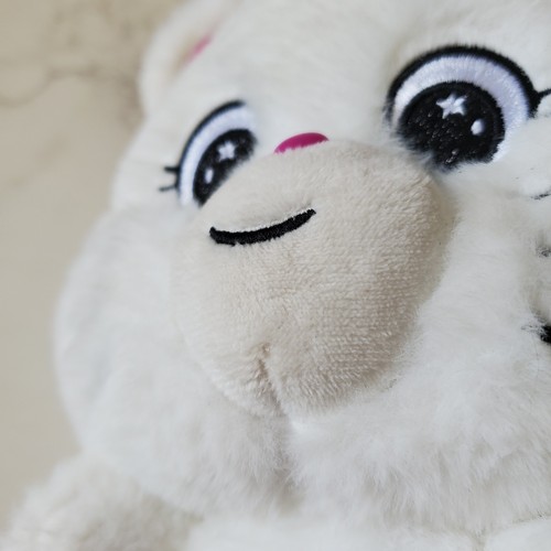 Hello Kitty Care Bears Plush Collab Cross-over Cheer Bear White Red Bow Whiskers - Picture 12 of 12