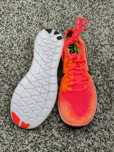 Nike Free RN Flyknit Bright Mango womens Sz 7us NEW 880844 800 - Picture 5 of 8