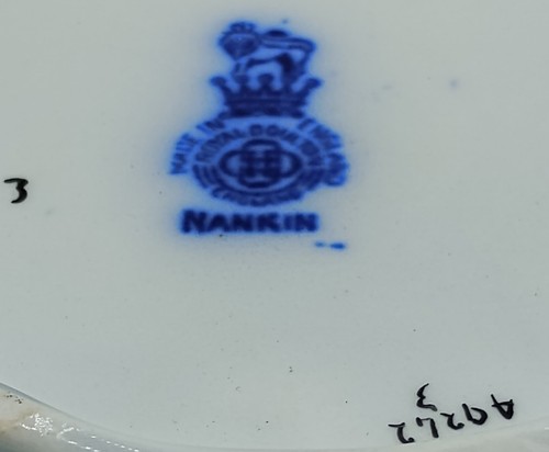 Antique Doulton Nankin Sauce Tureen  REAL Flow Blue/ England-Excellent Condition - Picture 6 of 9