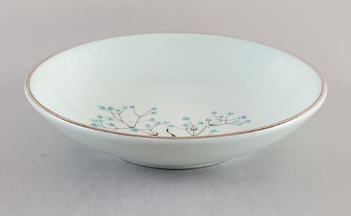 Universal Ballerina Mist Obst Dessert Schalen UNI-30 Aqua Blumen 5 3/8" Paar - Bild 2 von 12