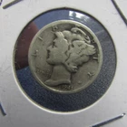 1943-S MERCURY DIME - VERY GOOD - 90% SILVER